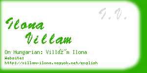 ilona villam business card